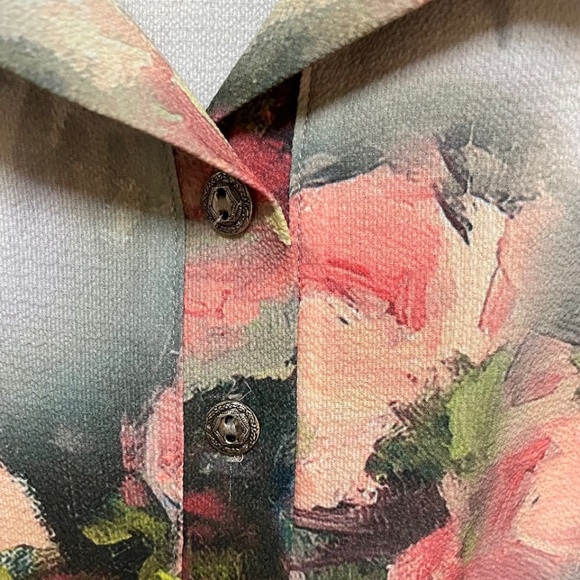 Mode Vin Rouge Beautiful Summer blouse, “Looks like a watercolour” colour. 🖼️ M - Picture 4 of 11